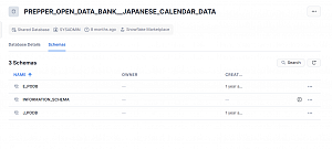 JAPAN_CALENDARのPODBスキーマが閲覧できない